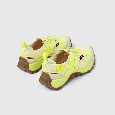 Back view of Drift Trail VIBRAM Multicolor Recycled PET and Nubuck Sneakers for Men.
