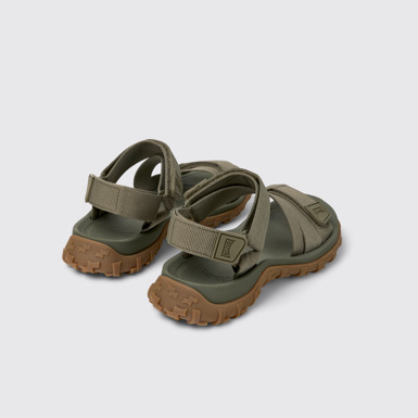 Back view of Drift Trail Sandal Green Recycled PET Sandals for Men.