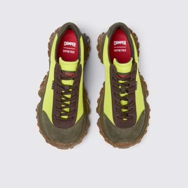 Overhead view of Karst Trek - GORE-TEX Multicolor Textile and Nubuck Sneakers for Men.