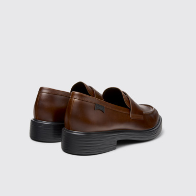Back view of Dean Brown Leather Moccasins for Men.