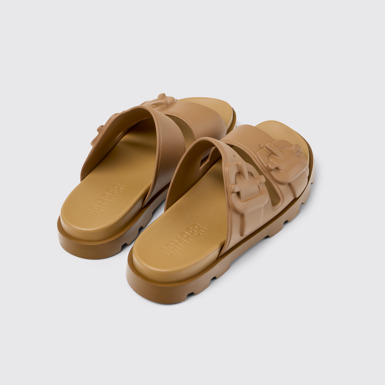 Back view of Brutus Sandal Brown Synthetic Sandals for Men.