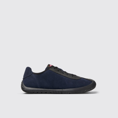 Side view of Twins Multicolor Nubuck Sneakers for Men.