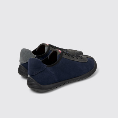 Back view of Twins Multicolor Nubuck Sneakers for Men.