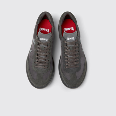 Overhead view of Pelotas Soller Gray Textile and Nubuck Sneakers for Men.