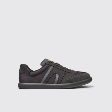 Side view of Pelotas Soller Gray Textile and Nubuck Sneakers for Men.