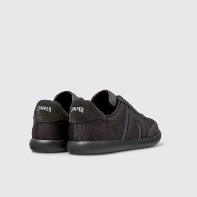 Back view of Pelotas Soller Gray Textile and Nubuck Sneakers for Men.