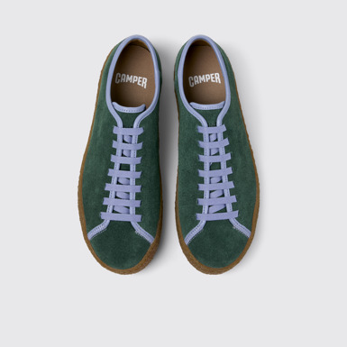 Overhead view of Peu Terreno Multicolor Suede and Leather Shoes for Men.