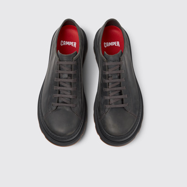 Overhead view of Brutus+ Gray Nubuck Shoes for Men.