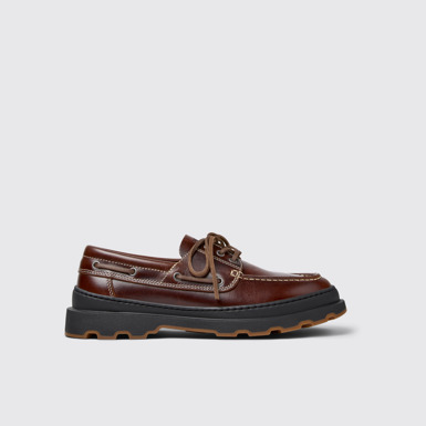 Brutus+ Mocasines marrones de piel para hombre.