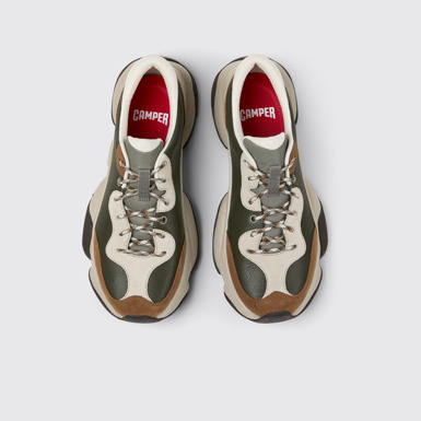 Overhead view of Karst 2 Multicolor Leather and Nubuck Sneakers for Men.