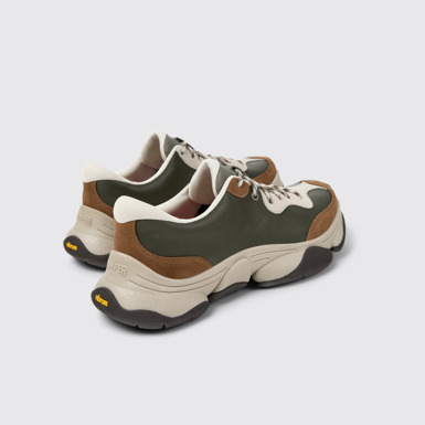 Back view of Karst 2 Multicolor Leather and Nubuck Sneakers for Men.