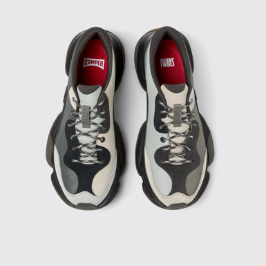 Twins Sneakers multicolores de piel y nobuk para hombre.