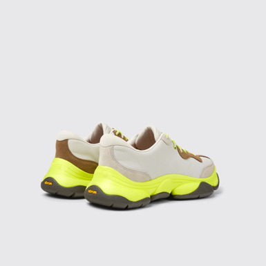 Back view of Twins Multicolor Leather and Nubuck Sneakers for Men.
