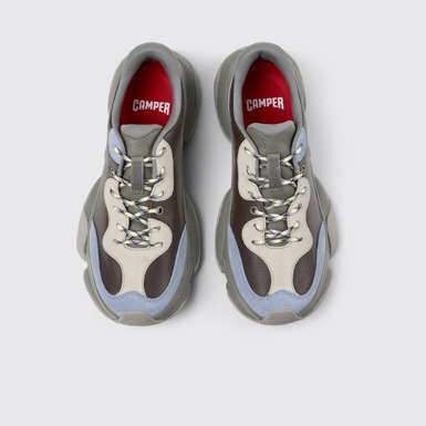 Overhead view of Karst 2 Multicolor Leather and Nubuck Sneakers for Men.