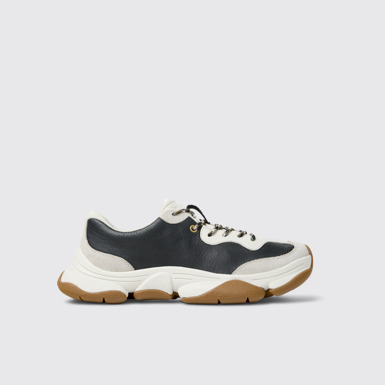 Twins Sneakers de piel blancas y negras para hombre.