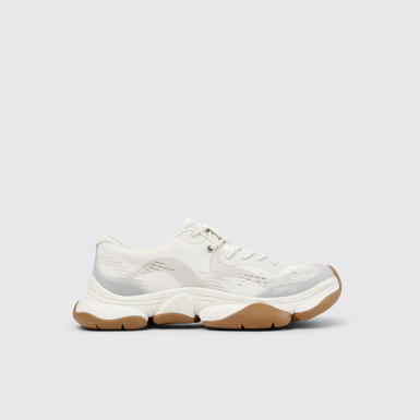 Side view of Karst 2 White Recycled Engineered Materials Sneakers for Men.