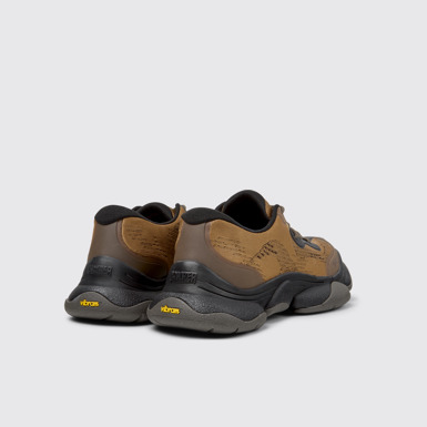 Back view of Karst 2 Brown Recycled Engineered Materials Sneakers for Men.