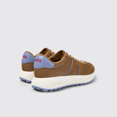 Back view of Pelotas Athens Multicolor Leather and Nubuck Sneakers for Men.