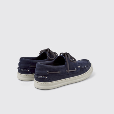 Runner Mocassins en cuir nubuck bleu Pour homme.