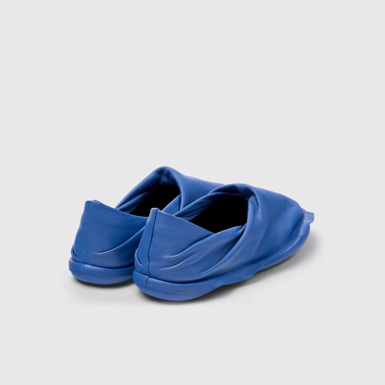Back view of Camper x ISSEY MIYAKE - Peu Form Blue Leather Men's Shoes.