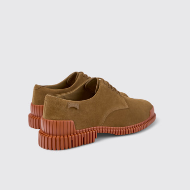 Back view of Pix Brown Suede Shoes for Men.