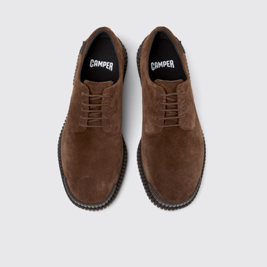 Pix Chaussures en cuir suédé marron Pour homme.