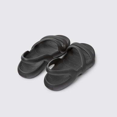Back view of Kobarah Flat Wide Black XL EXTRALIGHT® Sandals for Men