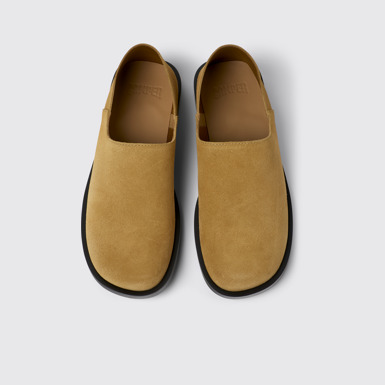 Overhead view of Don Brown Suede Leather Shoes for Men.