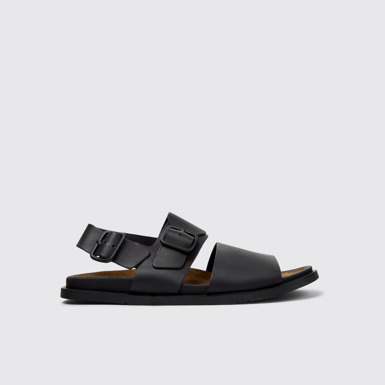 Lluc Sandal Sandàlies de pell negra Per a home.