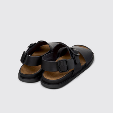 Lluc Sandal Sandàlies de pell negra Per a home.