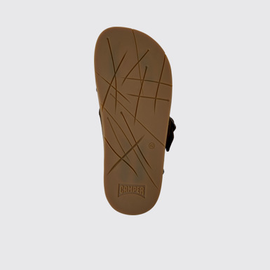 The sole of Lluc Sandal Brown Suede Sandals for Men.