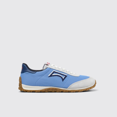 Side view of Drift Walk Multicolor Textile and Nubuck Leather Sneakers for Men.