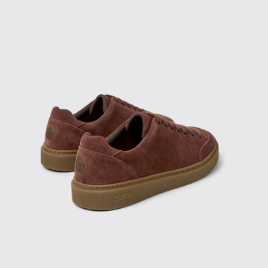 Back view of Runner Twentyfive Burgundy Suede Sneakers for Men.