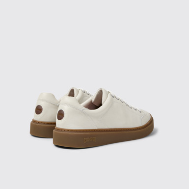 Back view of Runner Twentyfive White Leather Sneakers for Men.