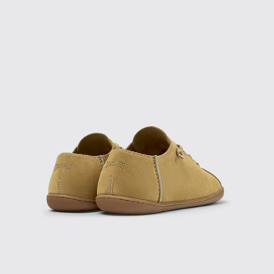 Back view of Twins Brown Vegetable-Tanned Leather Shoes for Men.