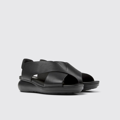 Front view of Balloon Black women’s sandal