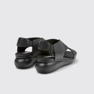 Back view of Balloon Black women’s sandal