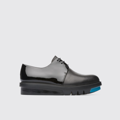 Side view of Marta Black Flat Shoes for Women