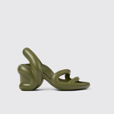 Side view of Kobarah Green unisex Sandal