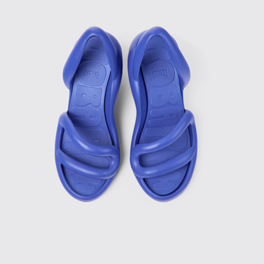 Overhead view of Kobarah Blue unisex Sandal