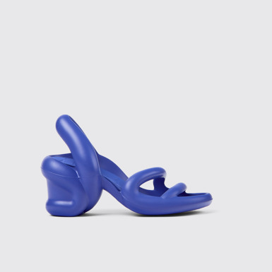 Side view of Kobarah Blue unisex Sandal