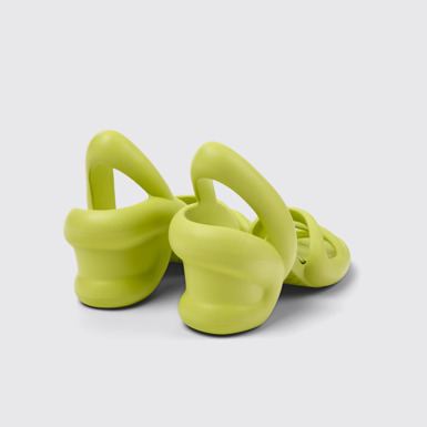 Back view of Kobarah Yellow unisex Sandal