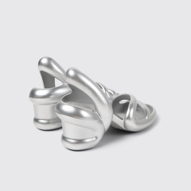Back view of Kobarah Silver unisex Sandal