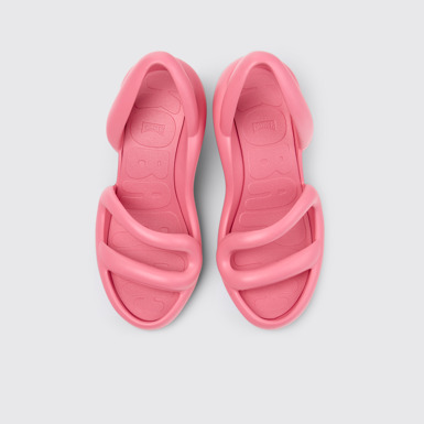 Overhead view of Kobarah Pink Sandals for Women.