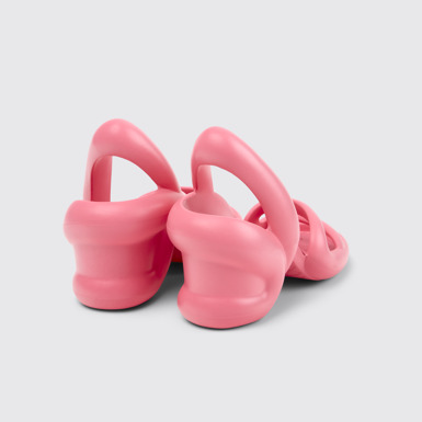 Back view of Kobarah Pink Sandals for Women.