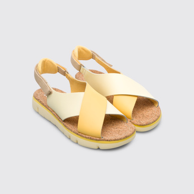 Front view of Twins Multicoloured sandal for women