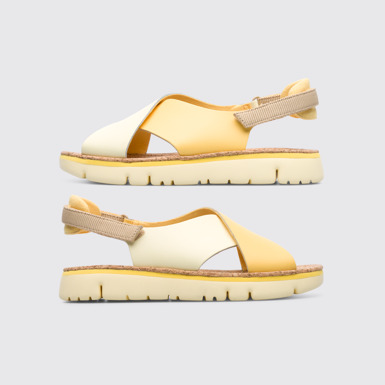 Side view of Twins Multicoloured sandal for women