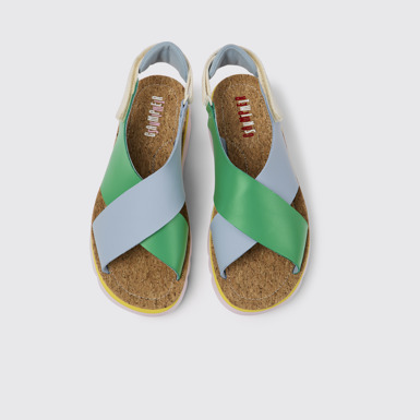 Twins Sandalias en color verde y  azul para mujer