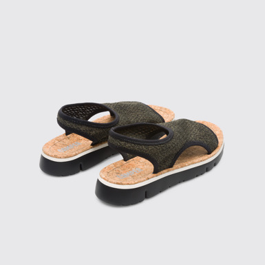 Back view of Oruga Multicolor Sandals for Women
