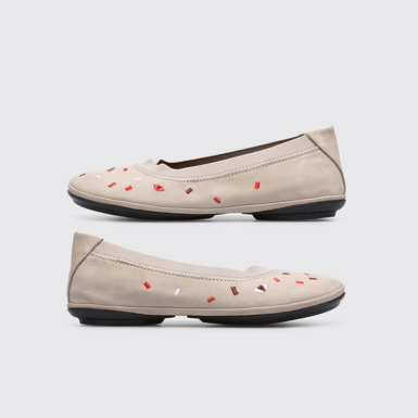 Side view of Twins Grey TWINS ballerina for women